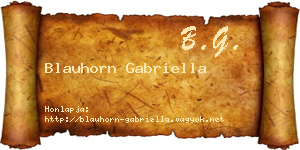 Blauhorn Gabriella névjegykártya