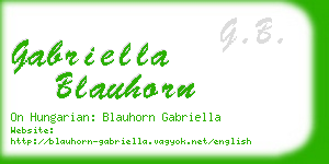 gabriella blauhorn business card
